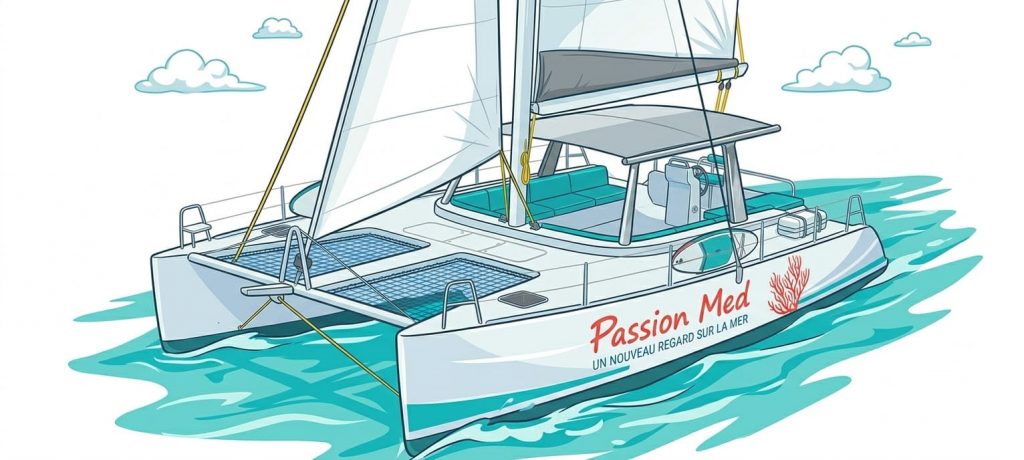 Catamaran bateau Passion Med location Hyères Porquerolles séminaire